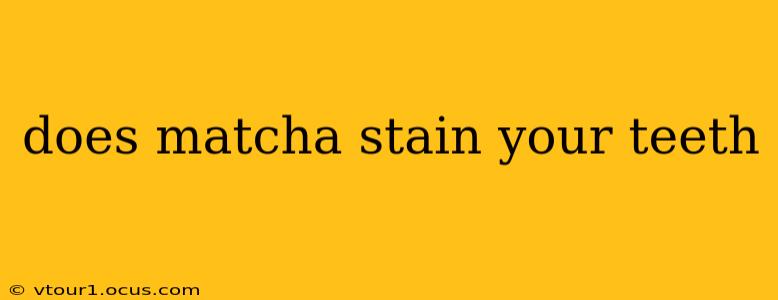 does matcha stain your teeth