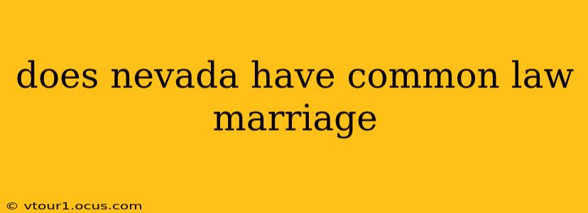 does nevada have common law marriage