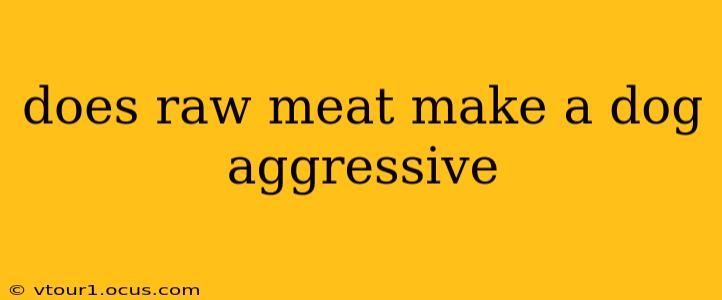 does raw meat make a dog aggressive