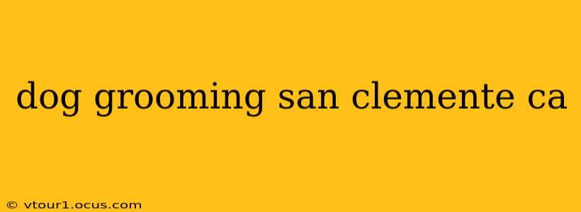 dog grooming san clemente ca