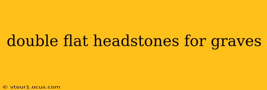 double flat headstones for graves