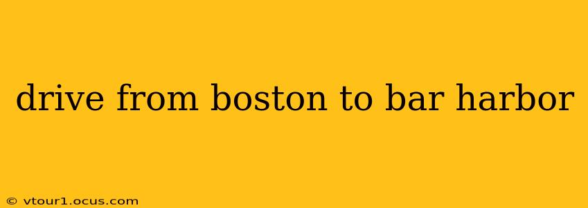 drive from boston to bar harbor