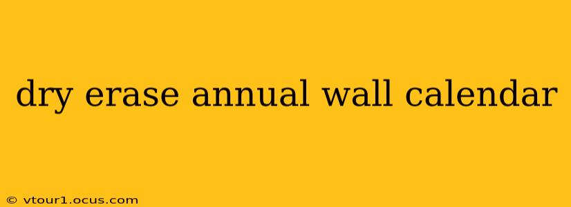 dry erase annual wall calendar
