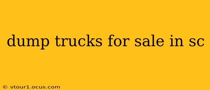 dump trucks for sale in sc