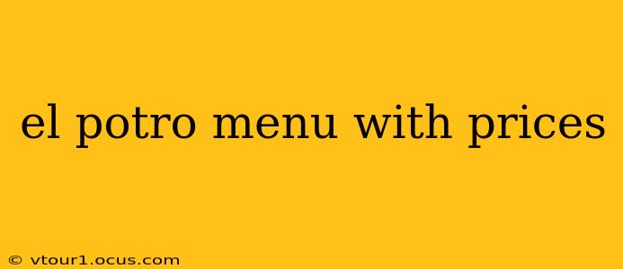 el potro menu with prices