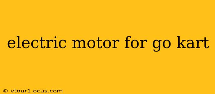 electric motor for go kart