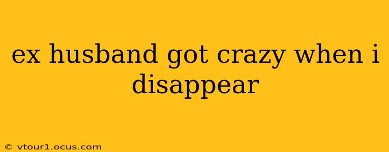 ex husband got crazy when i disappear