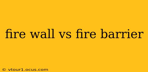 fire wall vs fire barrier