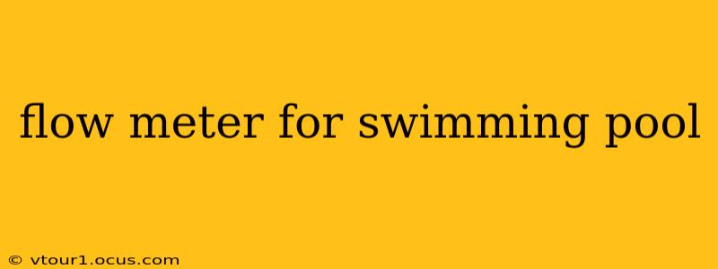 flow meter for swimming pool