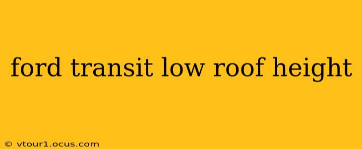 ford transit low roof height
