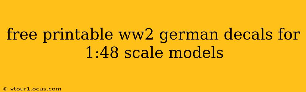 free printable ww2 german decals for 1:48 scale models