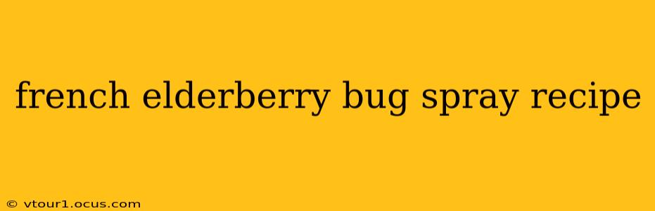 french elderberry bug spray recipe