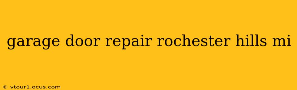 garage door repair rochester hills mi