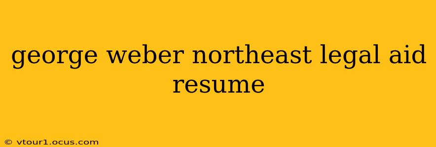 george weber northeast legal aid resume