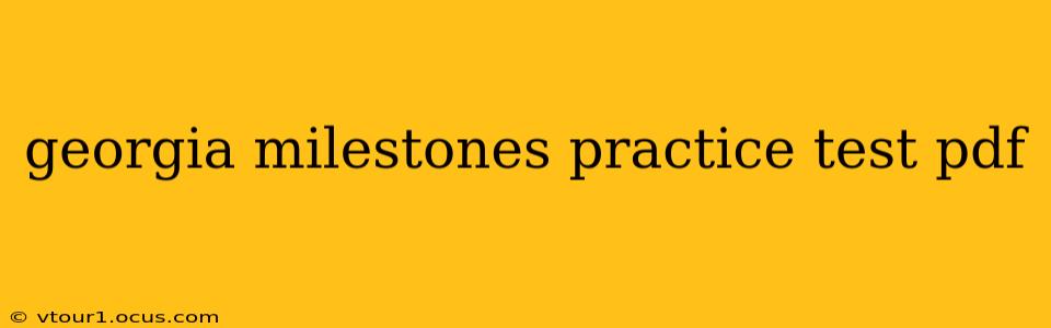 georgia milestones practice test pdf