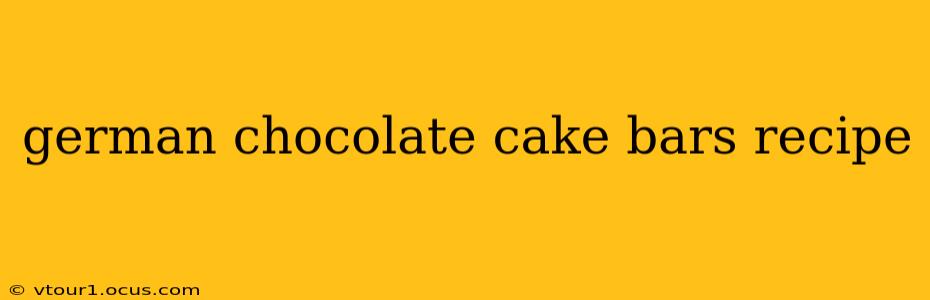 german chocolate cake bars recipe
