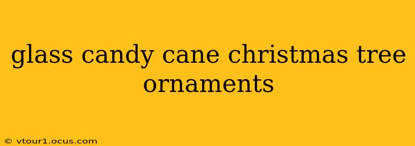 glass candy cane christmas tree ornaments