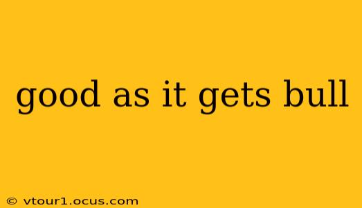 good as it gets bull
