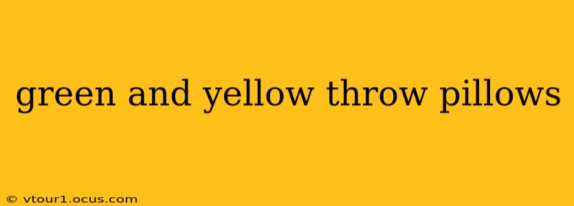 green and yellow throw pillows