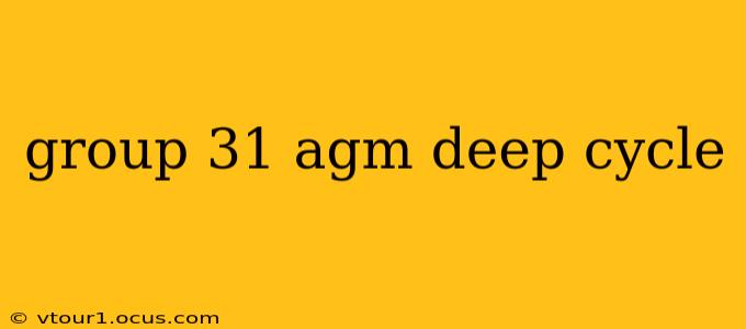group 31 agm deep cycle