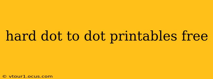 hard dot to dot printables free