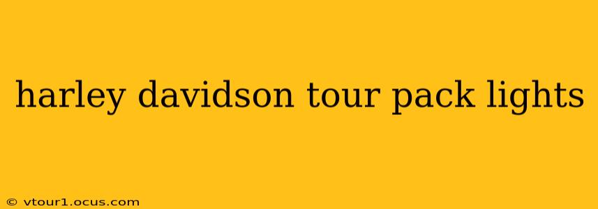 harley davidson tour pack lights