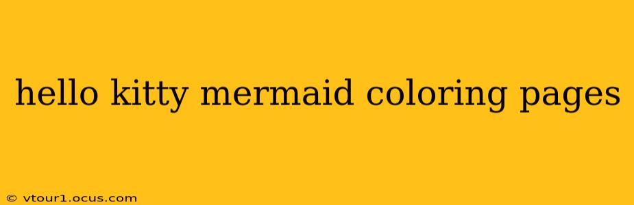 hello kitty mermaid coloring pages