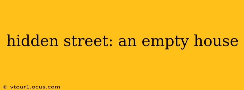 hidden street: an empty house