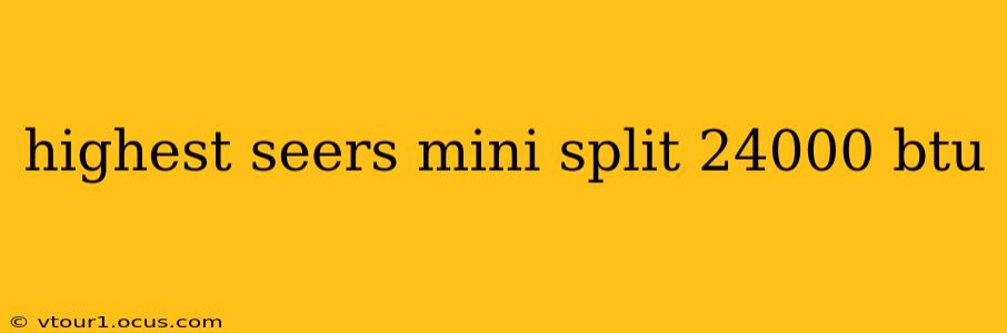 highest seers mini split 24000 btu