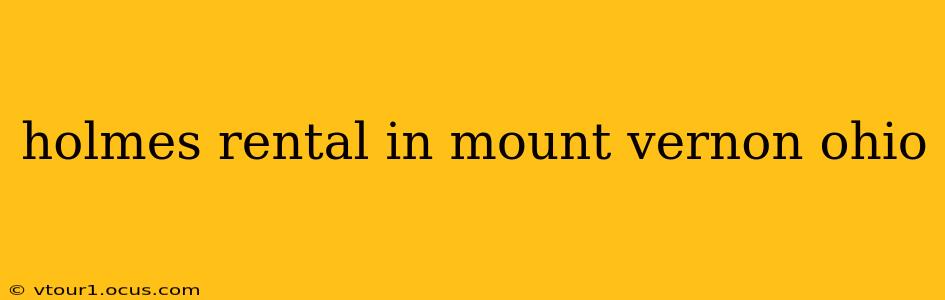 holmes rental in mount vernon ohio