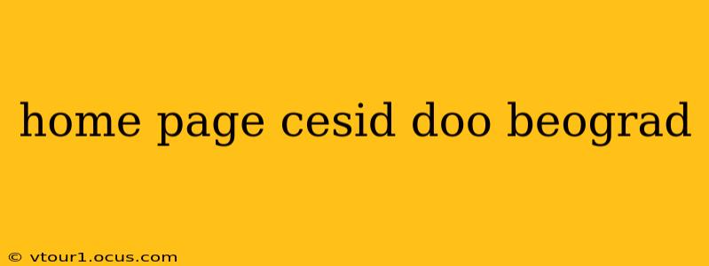 home page cesid doo beograd