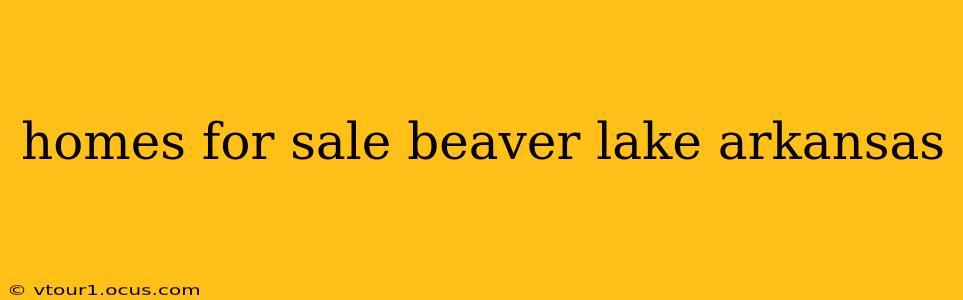homes for sale beaver lake arkansas
