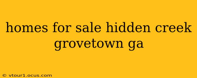 homes for sale hidden creek grovetown ga