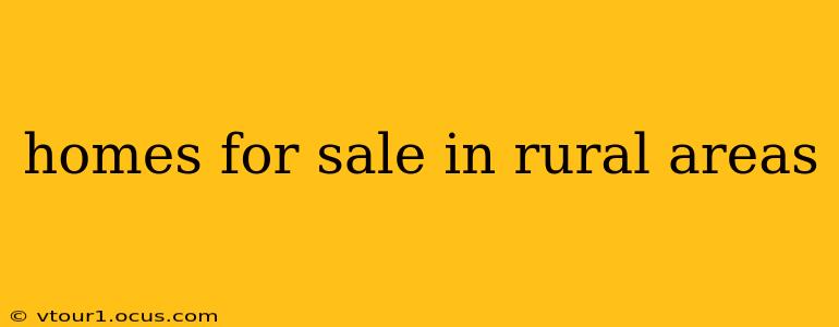 homes for sale in rural areas