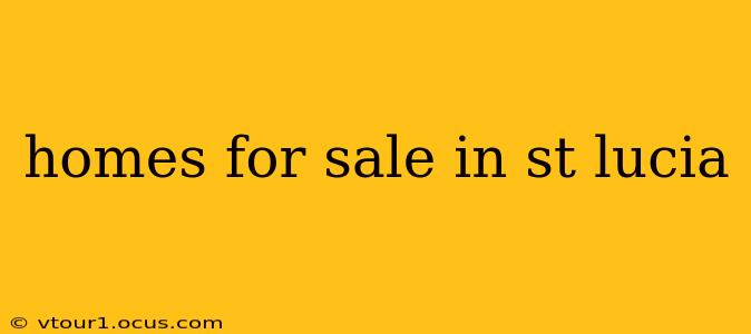 homes for sale in st lucia