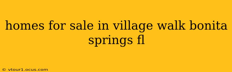 homes for sale in village walk bonita springs fl