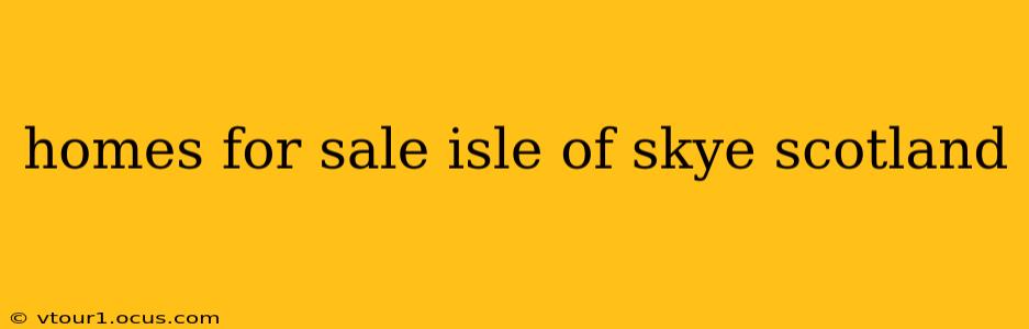 homes for sale isle of skye scotland
