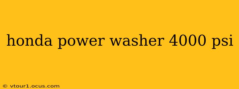 honda power washer 4000 psi