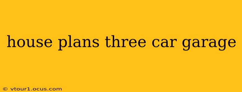 house plans three car garage