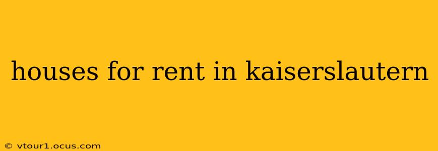 houses for rent in kaiserslautern