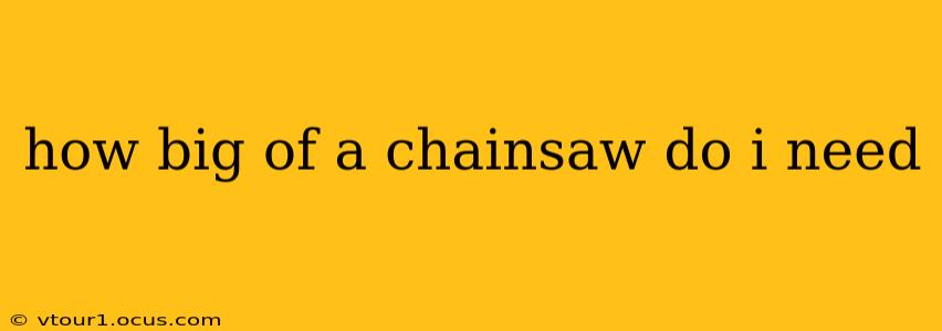how big of a chainsaw do i need