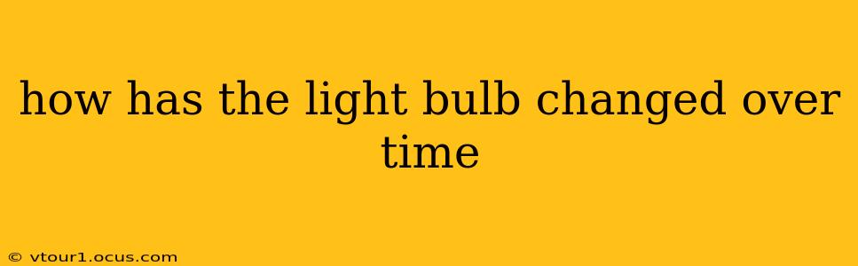 how has the light bulb changed over time