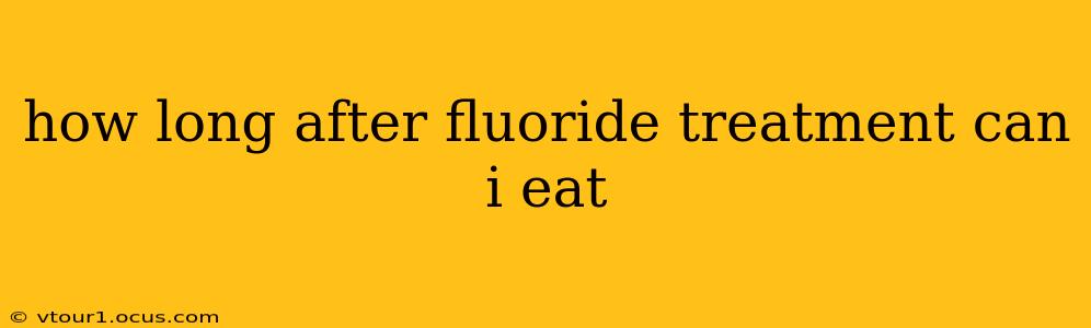 how long after fluoride treatment can i eat