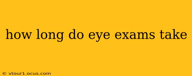how long do eye exams take