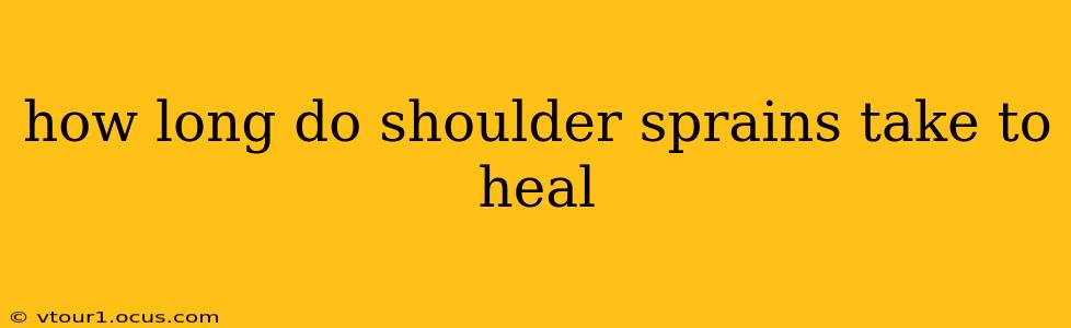 how long do shoulder sprains take to heal