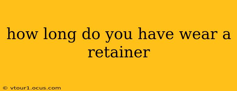how long do you have wear a retainer