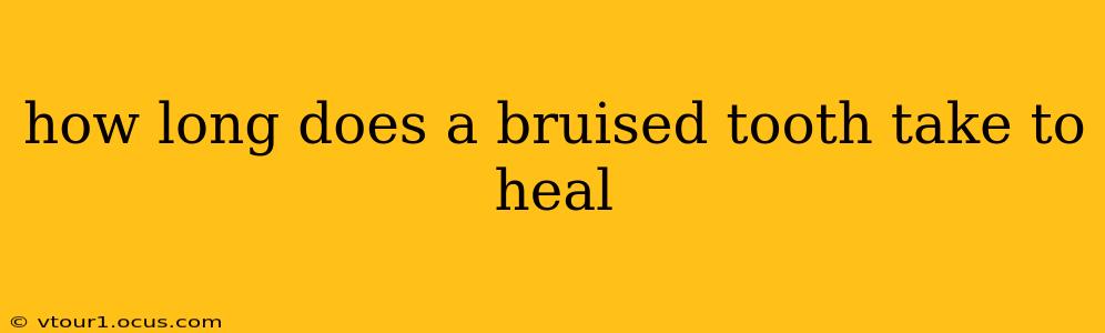 how long does a bruised tooth take to heal