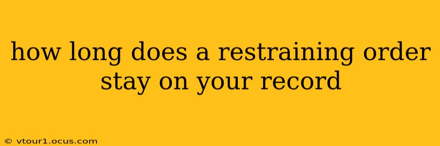 how long does a restraining order stay on your record