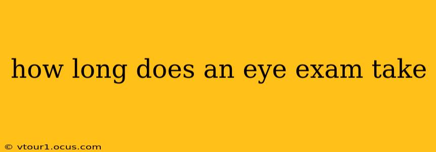 how long does an eye exam take