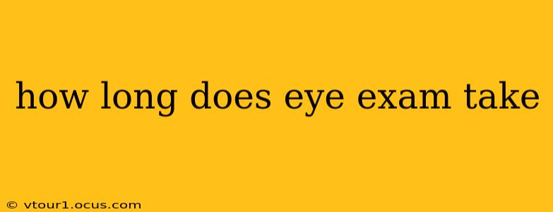 how long does eye exam take